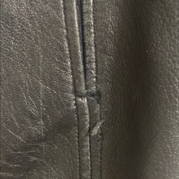 Nine West Black Leather Jacket Tailored Fit - Picture 4 of 4